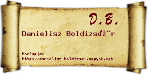 Danielisz Boldizsár névjegykártya